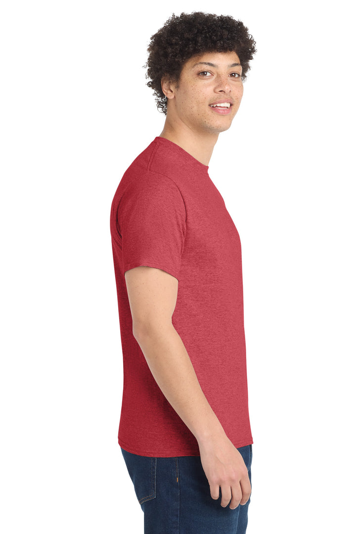 Hthr Red Port & Company - Core Cotton Tee. PC54