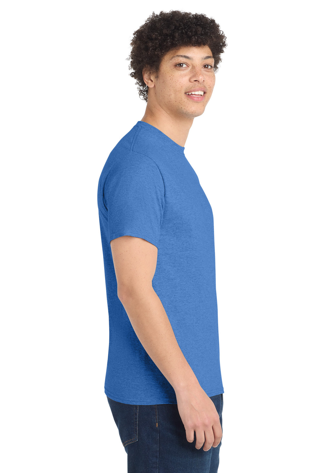 Hthr Royal Port & Company - Core Cotton Tee. PC54
