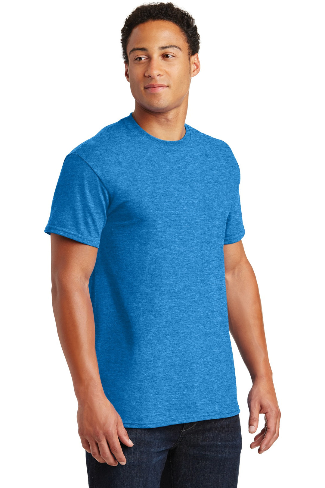 Hthr Sapphire Gildan - Ultra Cotton 100% US Cotton T-Shirt. 2000