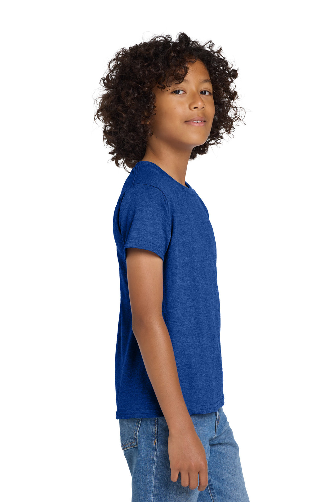 HtrDpRoyal Gildan Youth DryBlend 50 Cotton/50 Poly T-Shirt. 8000B