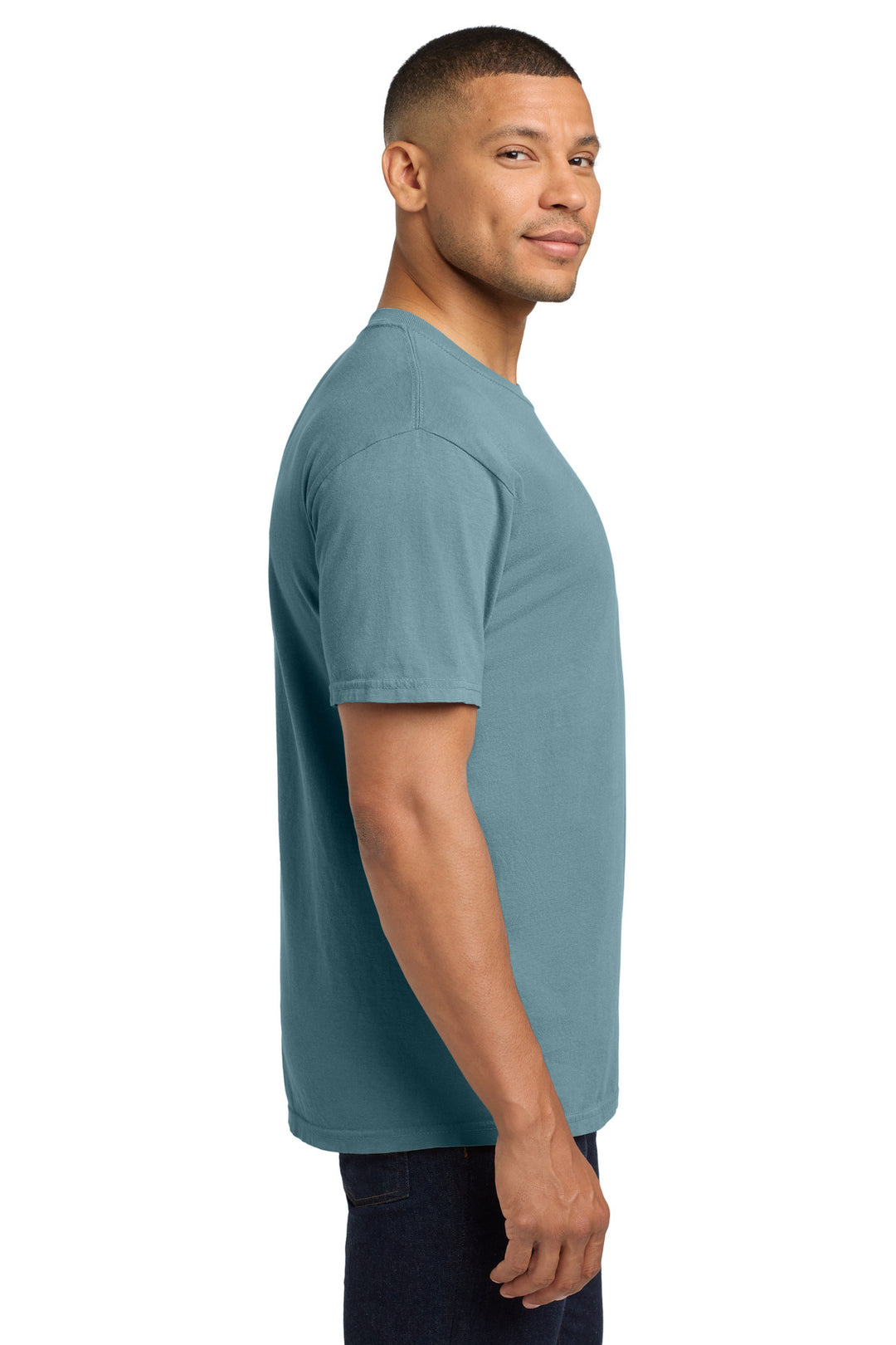 Ice Blue COMFORT COLORS Heavyweight Ring Spun Pocket Tee. 6030