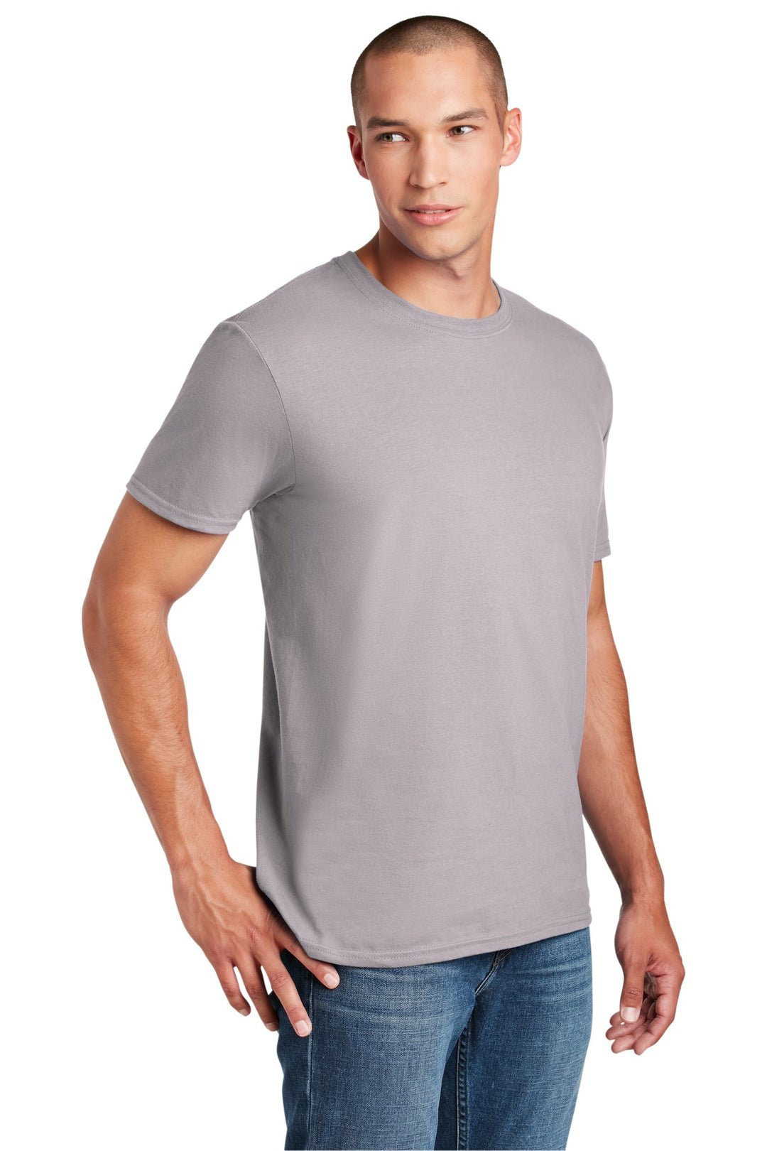 IceGrey Gildan Softstyle T-Shirt. 64000