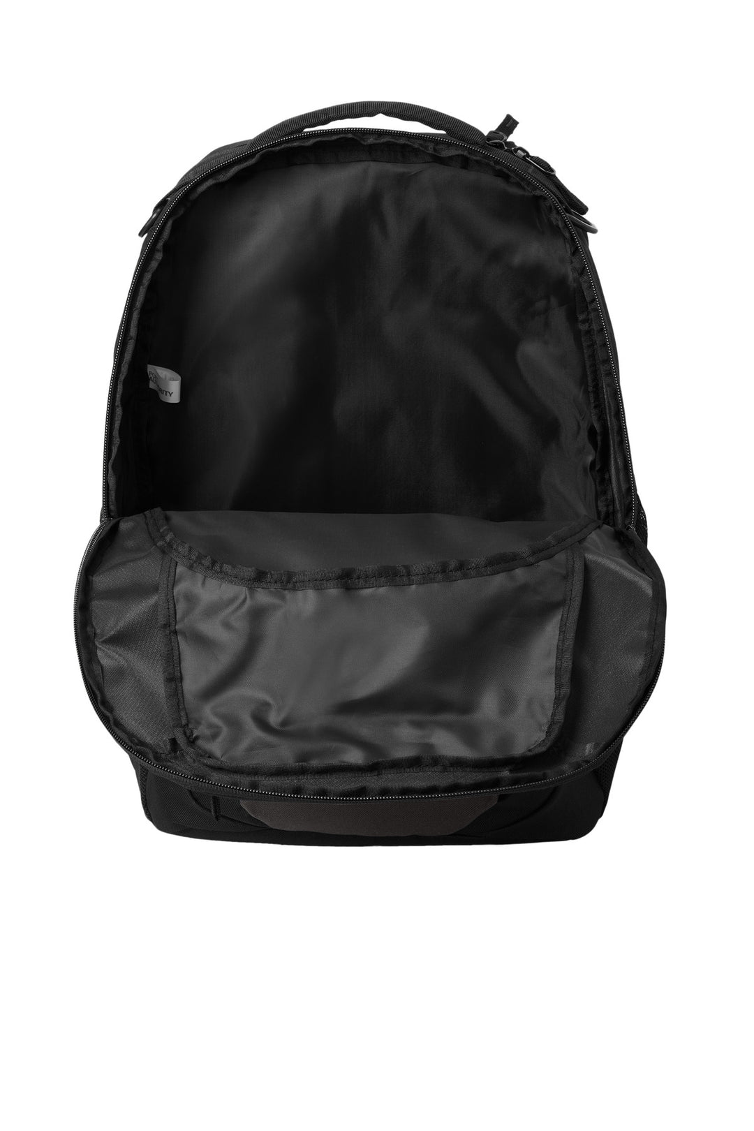 Inside View of DkChar/Blk Port Authority Transport Backpack BG232