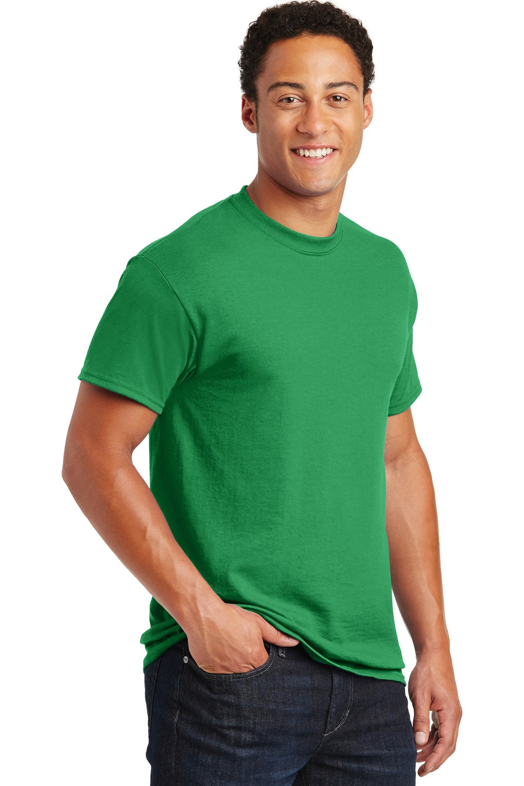 Irish Green Gildan DryBlend 50 Cotton/50 Poly T-Shirt. 8000