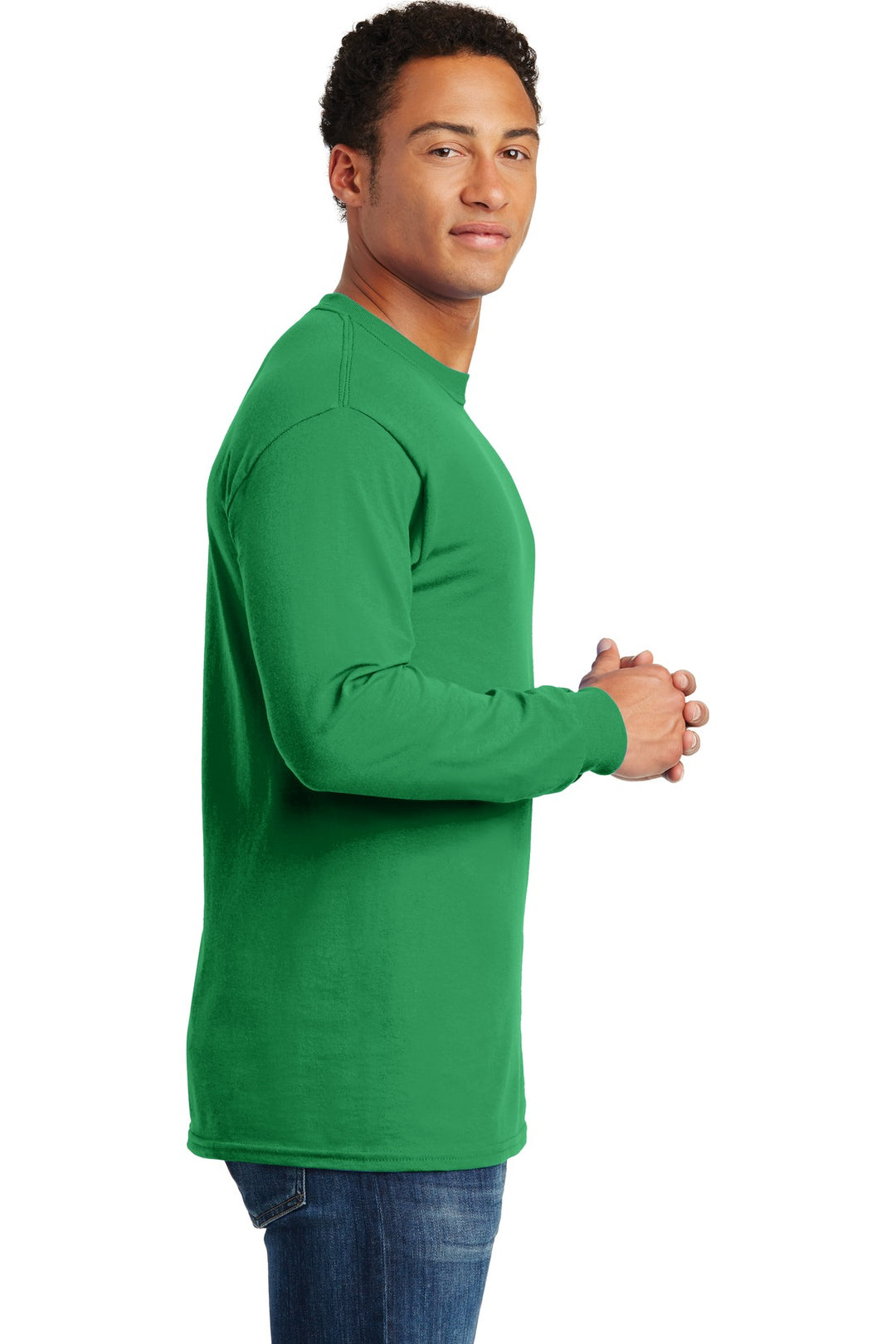 Irish Green Gildan - Heavy Cotton 100% Cotton Long Sleeve T-Shirt. 5400