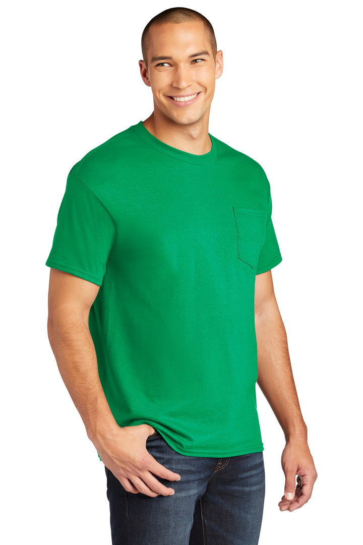 Irish Green Gildan Heavy Cotton 100% Cotton Pocket T-Shirt. 5300