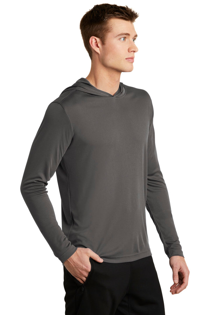 Iron Grey Sport-Tek PosiCharge Competitor Hooded Pullover. ST358