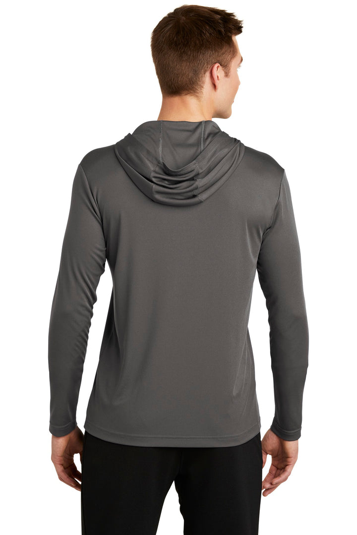 Iron Grey Sport-Tek PosiCharge Competitor Hooded Pullover. ST358