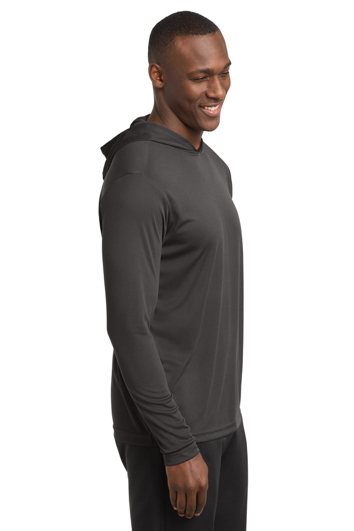 Iron Grey Sport-Tek PosiCharge Competitor Hooded Pullover. ST358