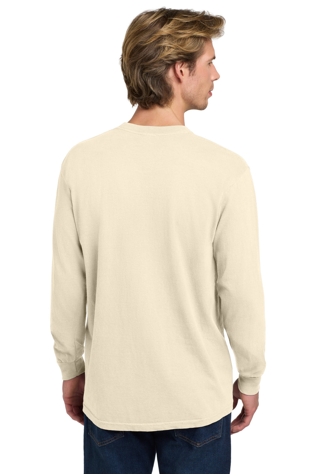Ivory COMFORT COLORS Heavyweight Ring Spun Long Sleeve Tee. 6014