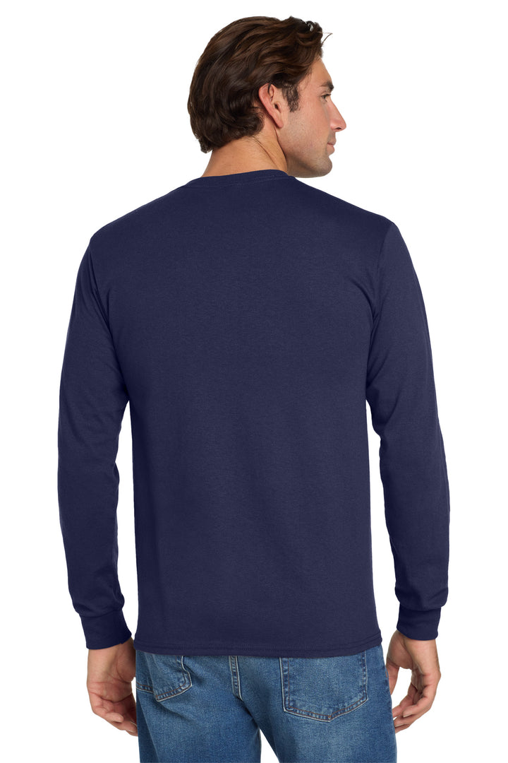 JNavy Jerzees - Dri-Power 50/50 Cotton/Poly Long Sleeve T-Shirt. 29LS