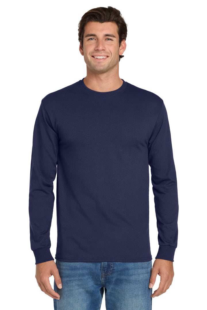 JNavy Jerzees - Dri-Power 50/50 Cotton/Poly Long Sleeve T-Shirt. 29LS