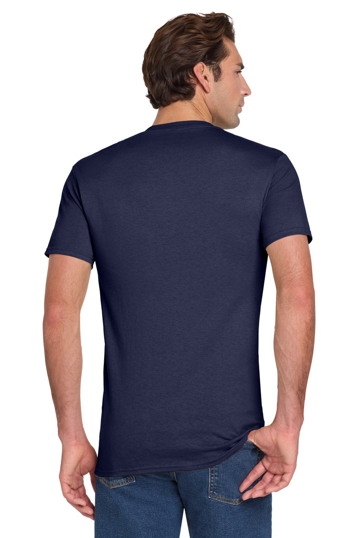 JNavy Jerzees - Dri-Power 50/50 Cotton/Poly Pocket T-Shirt. 29MP