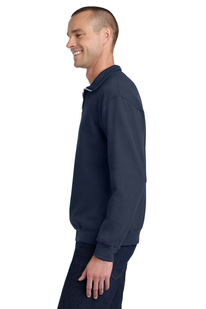 JNavy Jerzees - NuBlend 1/4-Zip Cadet Collar Sweatshirt. 995M