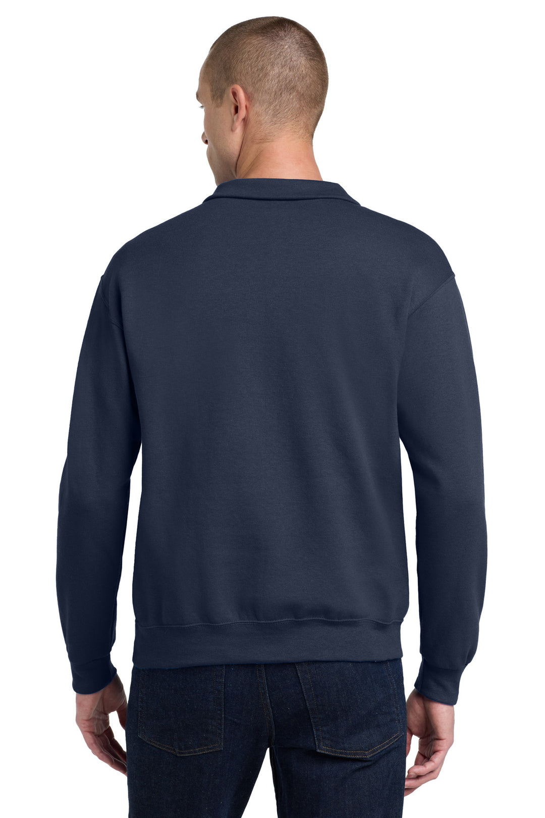 JNavy Jerzees - NuBlend 1/4-Zip Cadet Collar Sweatshirt. 995M
