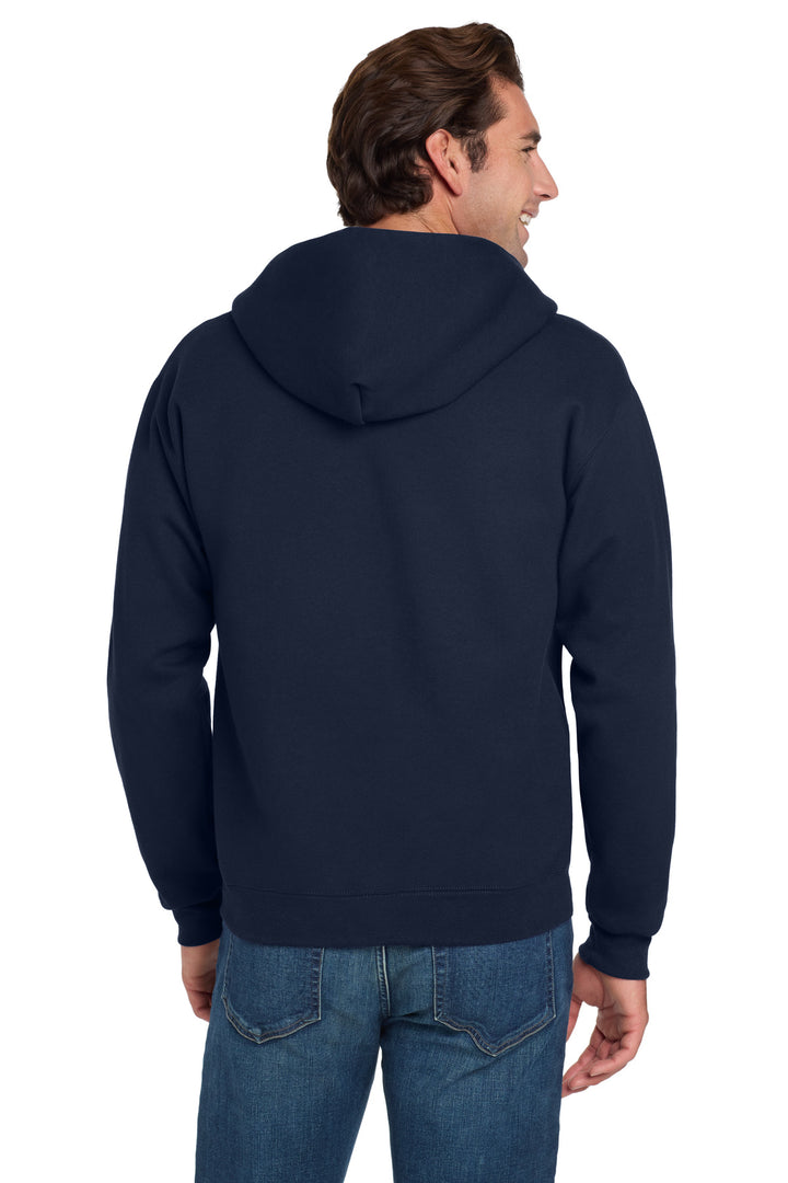 JNavy Jerzees Super Sweats NuBlend - Full-Zip Hooded Sweatshirt. 4999M