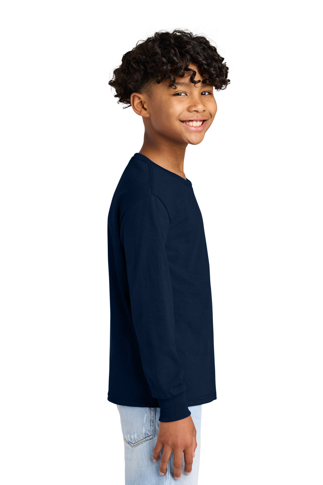 JNavy Jerzees Youth Dri-Power 50/50 Cotton/Poly Long Sleeve 29BL