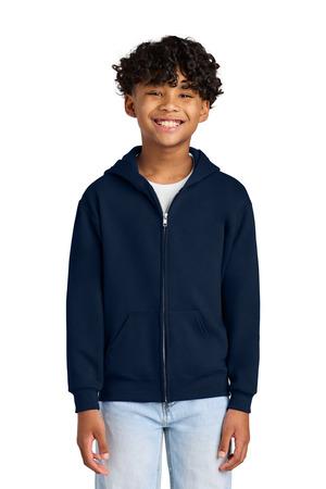 JNavy Jerzees - Youth NuBlend Full-Zip Hooded Sweatshirt. 993B