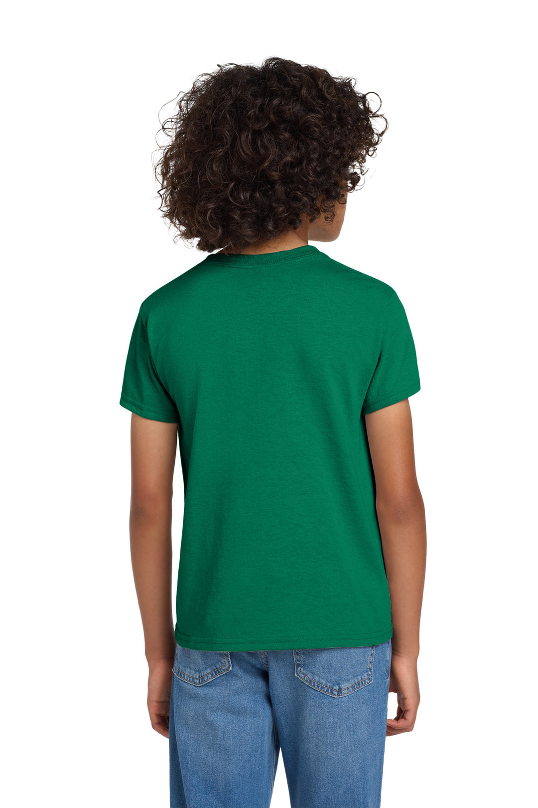 Kelly Green Gildan Youth DryBlend 50 Cotton/50 Poly T-Shirt. 8000B