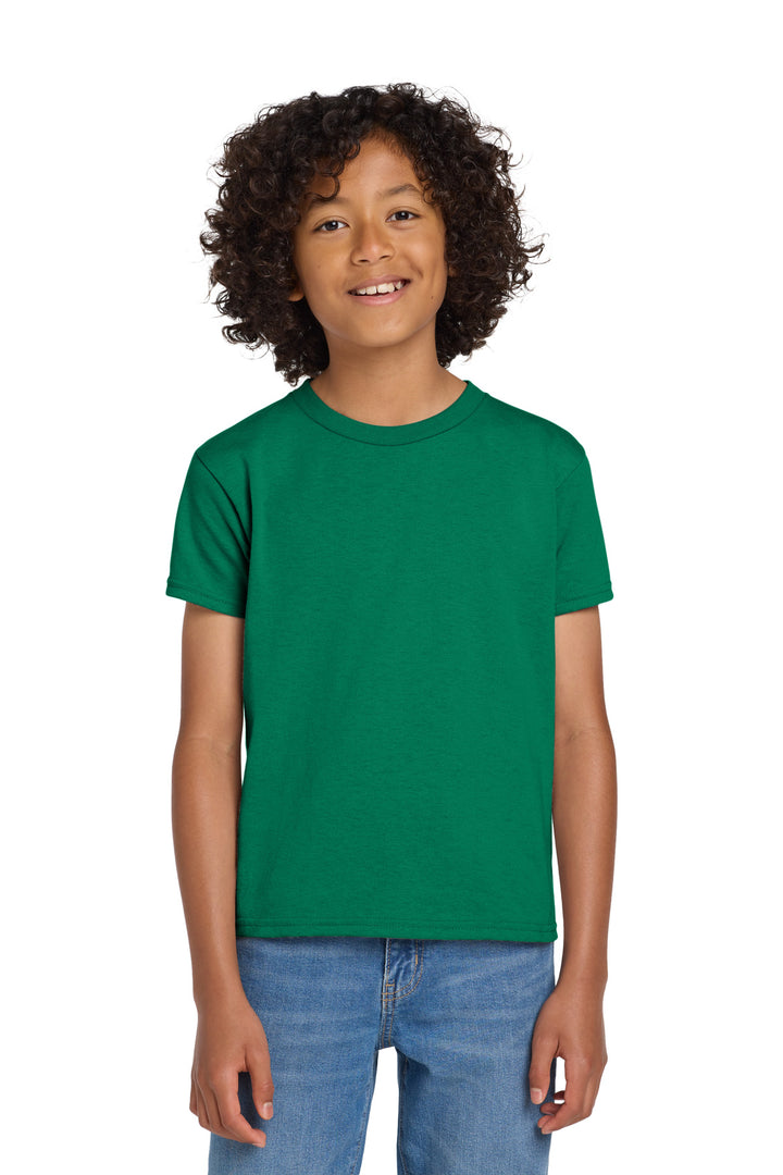 Kelly Green Gildan Youth DryBlend 50 Cotton/50 Poly T-Shirt. 8000B