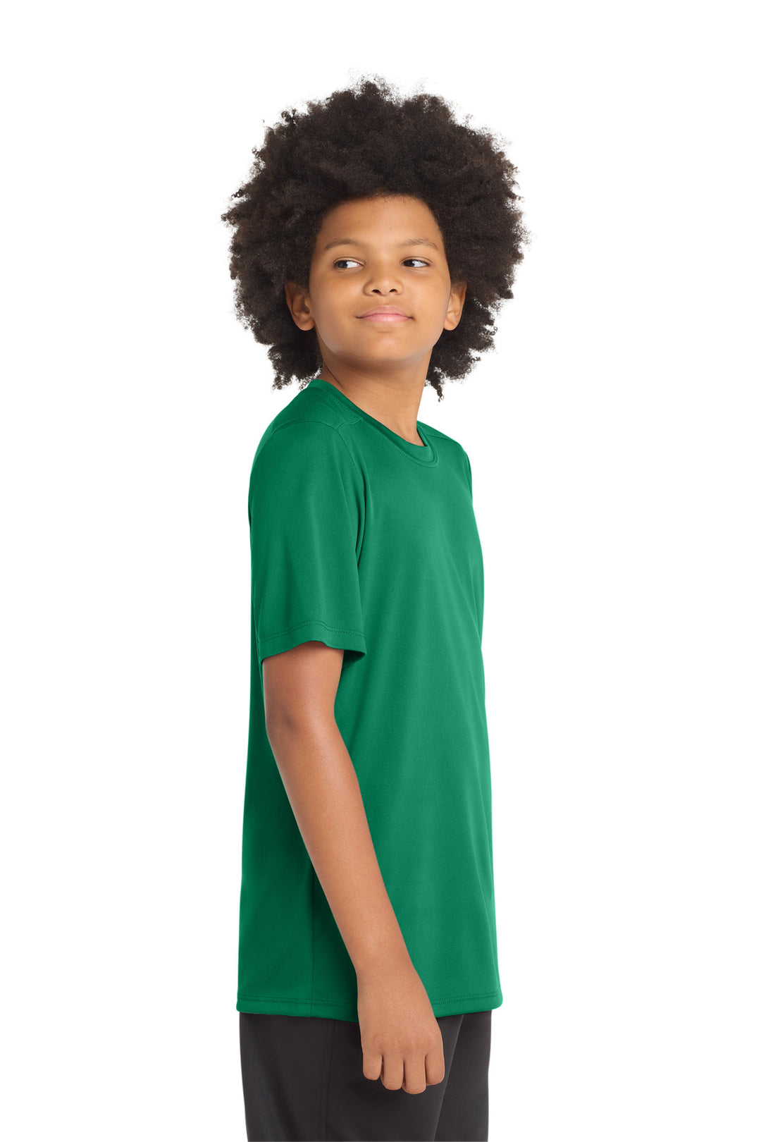 Kelly Green Sport-Tek Youth Posi-UV Pro Tee. YST420
