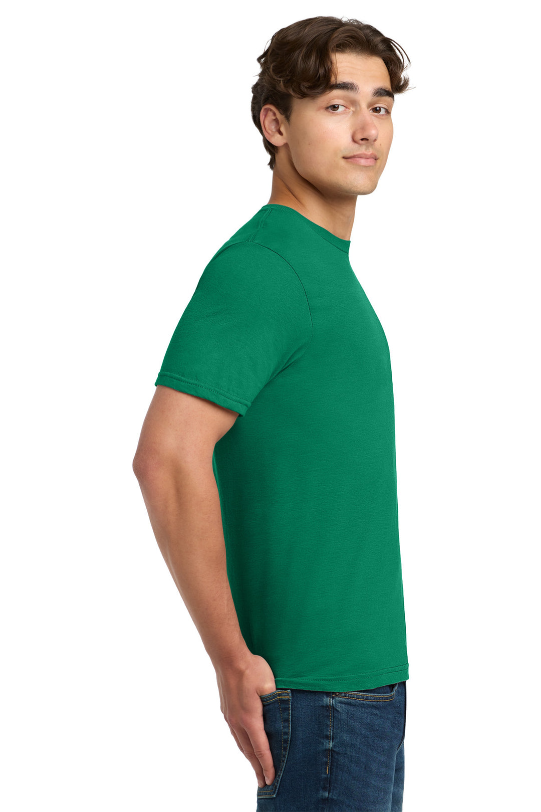 KellyGreen Gildan Softstyle T-Shirt. 64000
