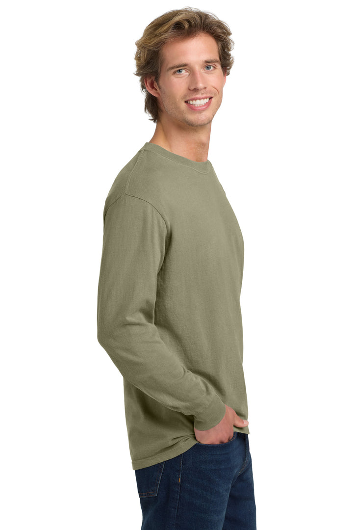 Khaki COMFORT COLORS Heavyweight Ring Spun Long Sleeve Tee. 6014