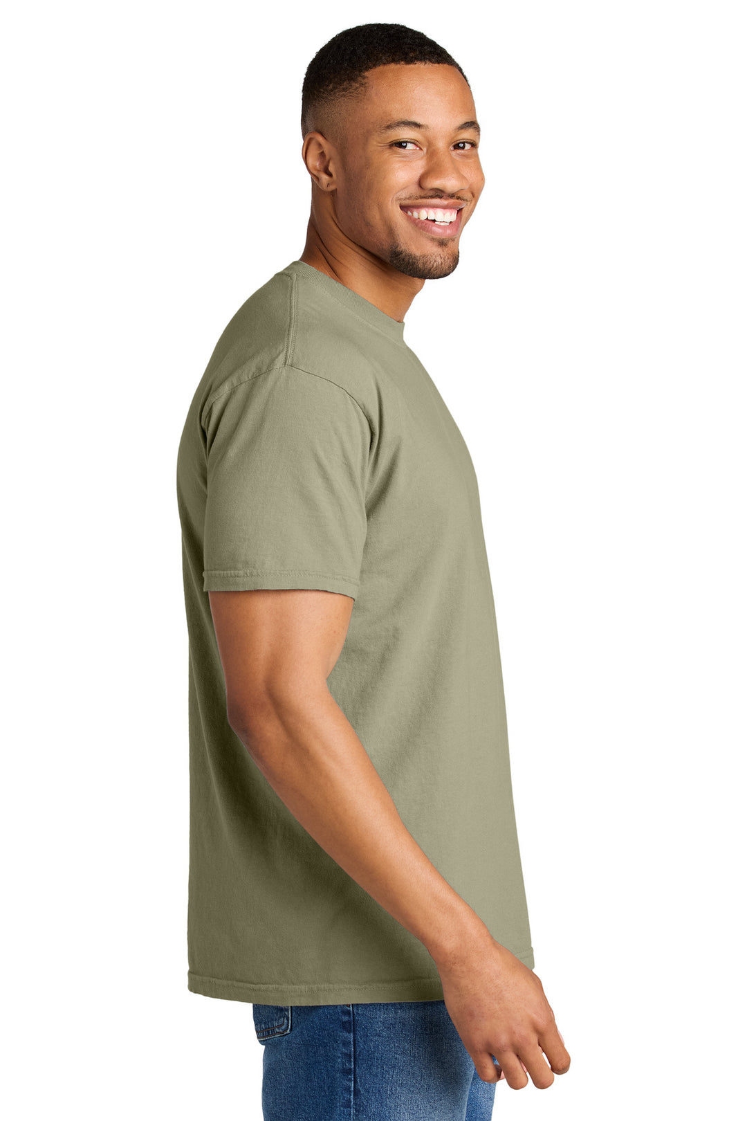 Khaki COMFORT COLORS Heavyweight Ring Spun Tee. 1717