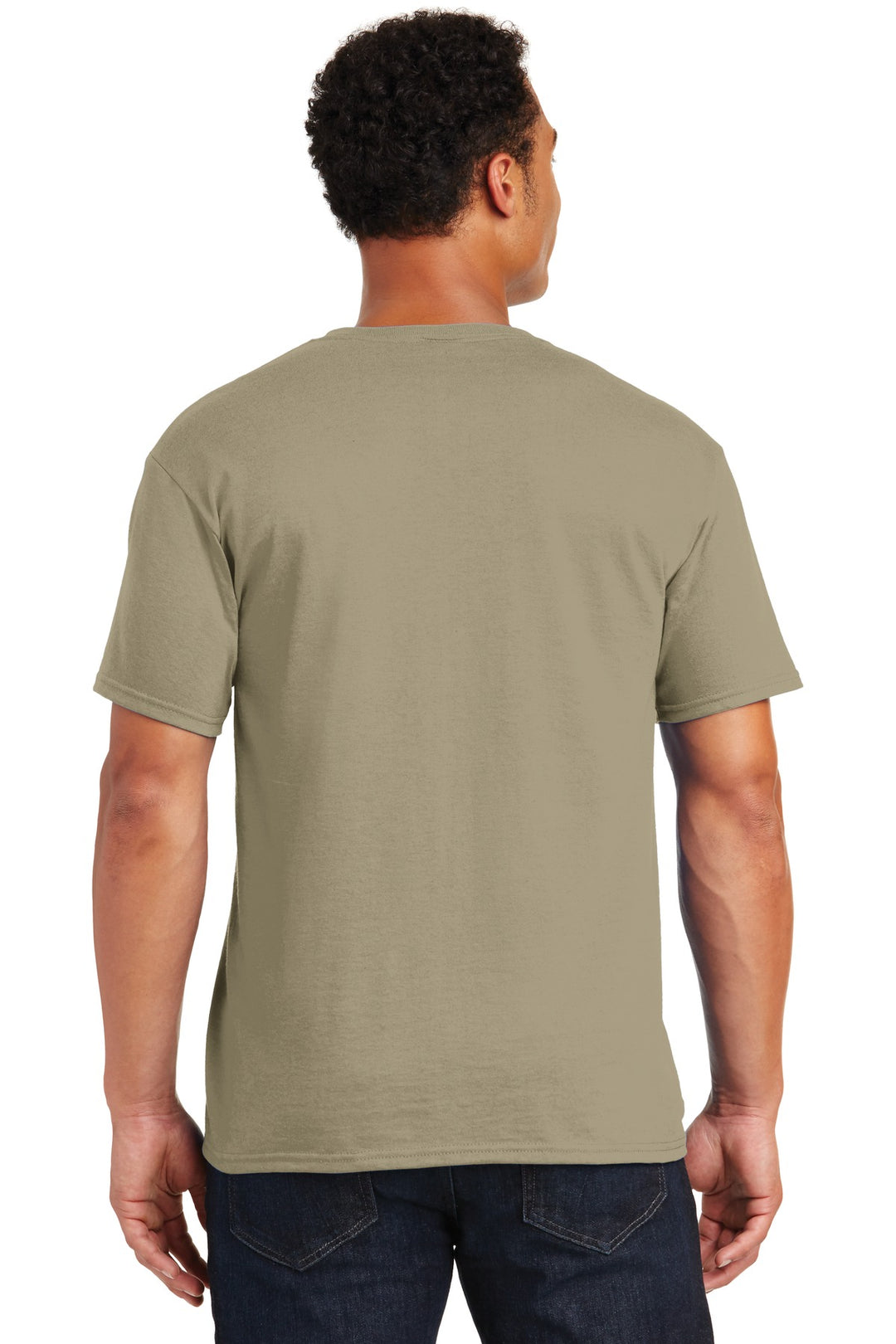 Khaki Jerzees - Dri-Power 50/50 Cotton/Poly T-Shirt. 29M