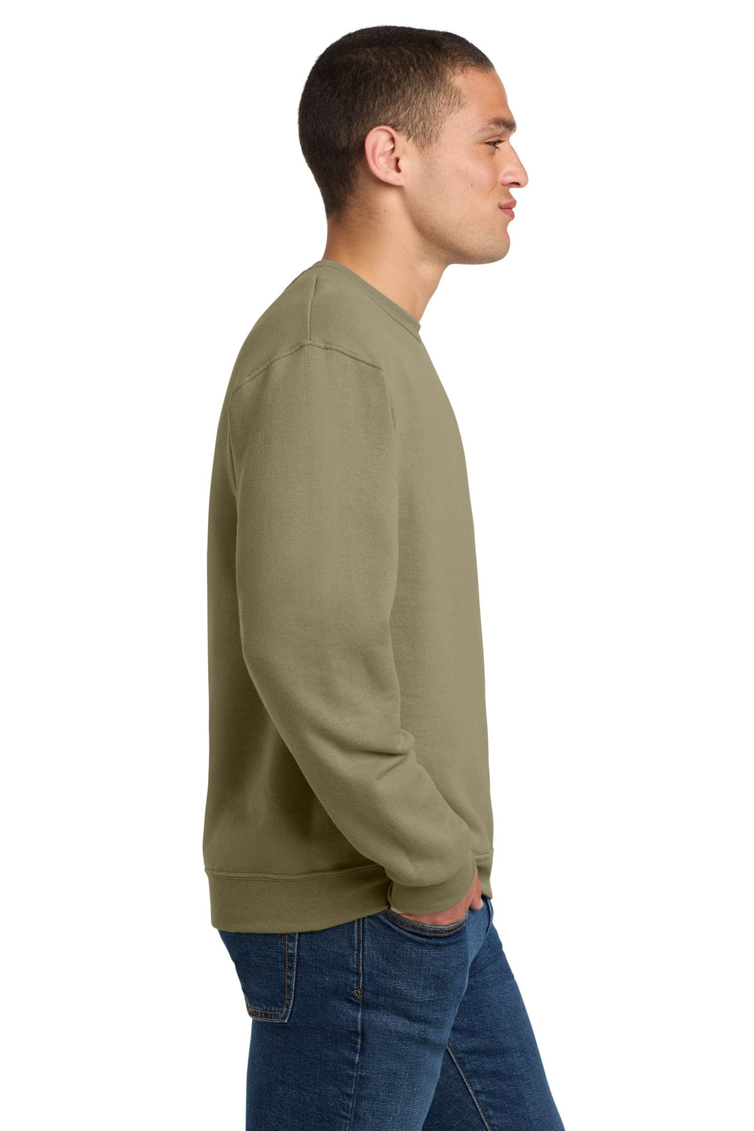 Khaki Jerzees - NuBlend Crewneck Sweatshirt. 562M