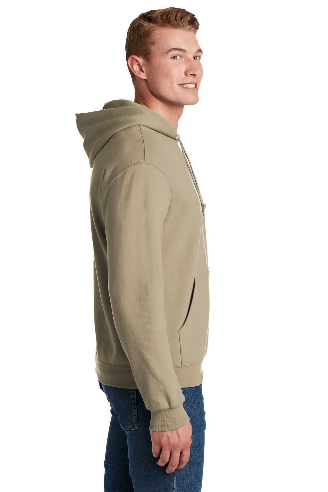 Khaki Jerzees NuBlend Pullover Hooded Sweatshirt. 996M