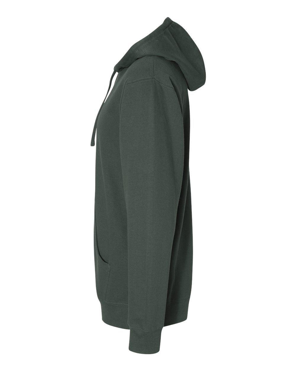Left View of Alpine Green Midweight Hooded Sweatshirt - SS4500