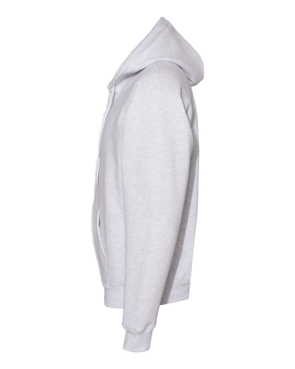 Left View of Ash Ecosmart® Full-Zip Hooded Sweatshirt - P180