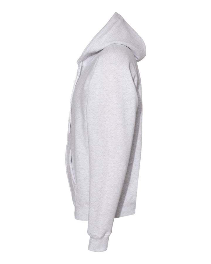 Left View of Ash Ecosmart® Full-Zip Hooded Sweatshirt - P180