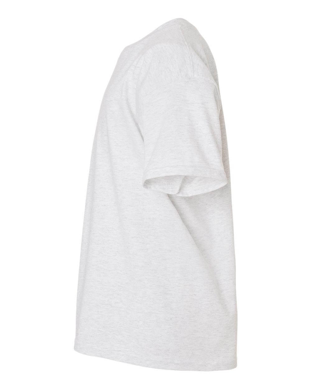 Left View of Ash Heavy Cotton™ Youth T-Shirt - 5000B