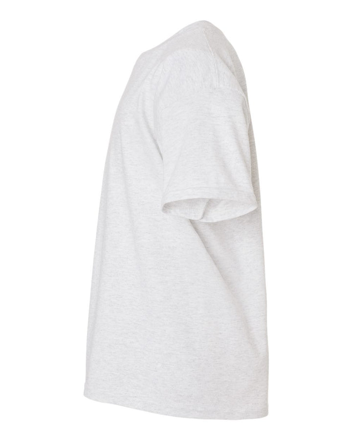 Left View of Ash Heavy Cotton™ Youth T-Shirt - 5000B