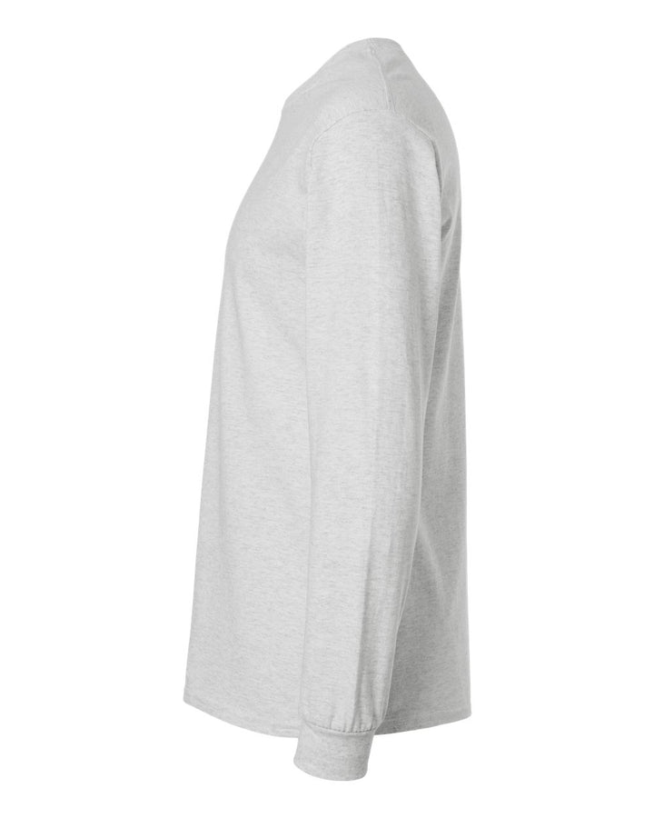 Left View of Ash Ultra Cotton® Long Sleeve T-Shirt - 2400