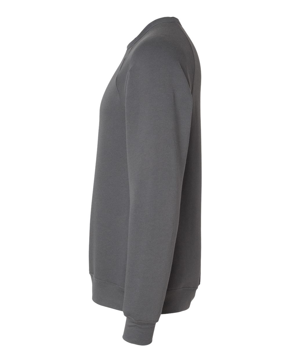 Left View of Asphalt Sponge Fleece Raglan Crewneck Sweatshirt - 3901