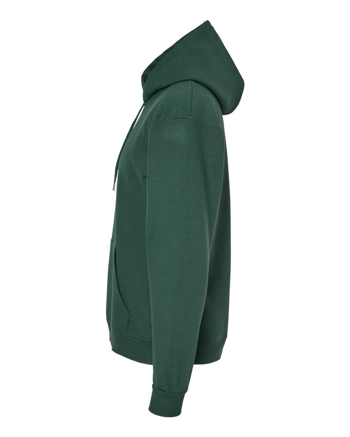 Left View of Athletic Dark Green Ecosmart® Hooded Sweatshirt - P170