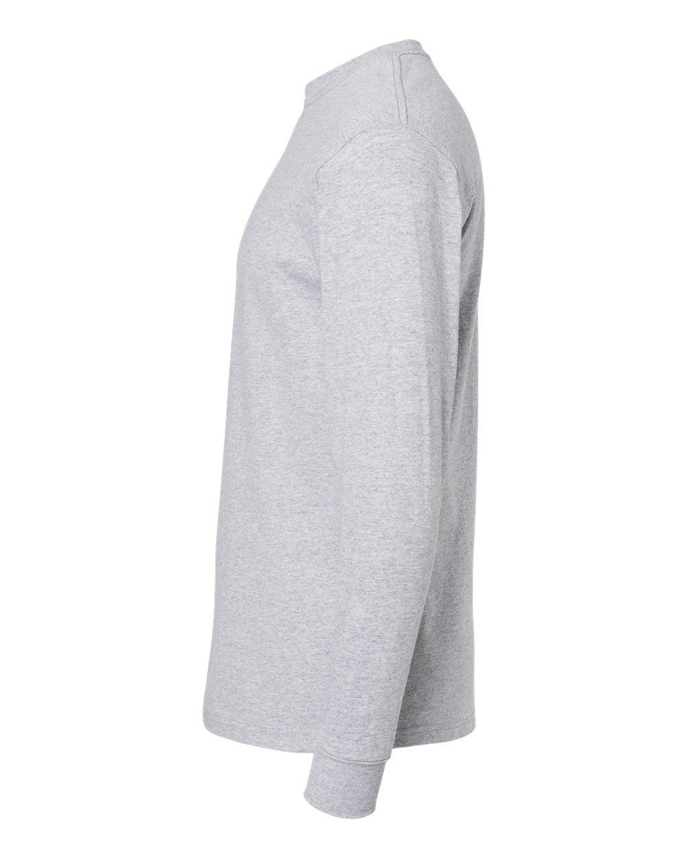 Left View of Athletic Grey Gold Soft Touch Long Sleeve T-Shirt - 4820