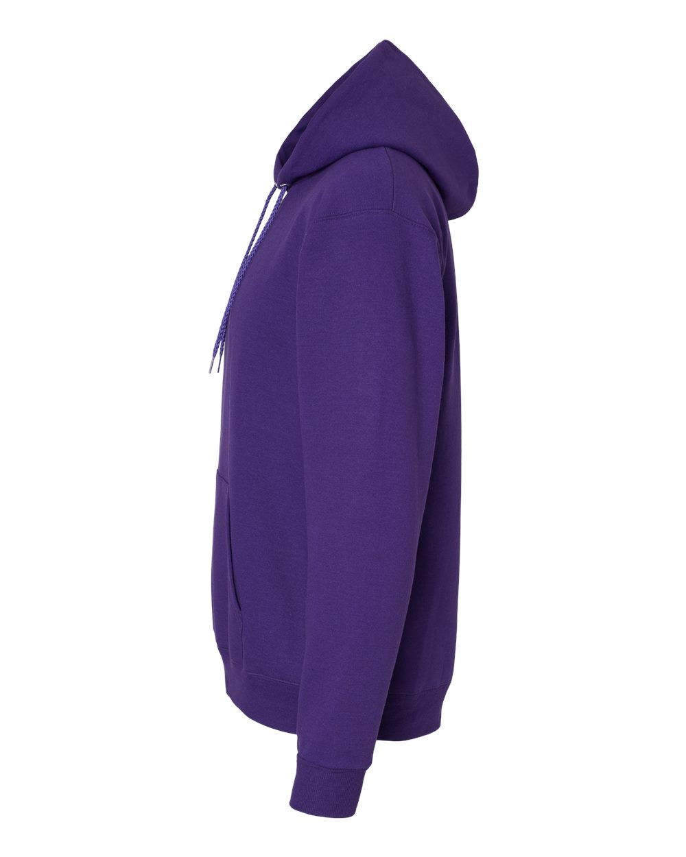 Left View of Athletic Purple Ecosmart® Hooded Sweatshirt - P170