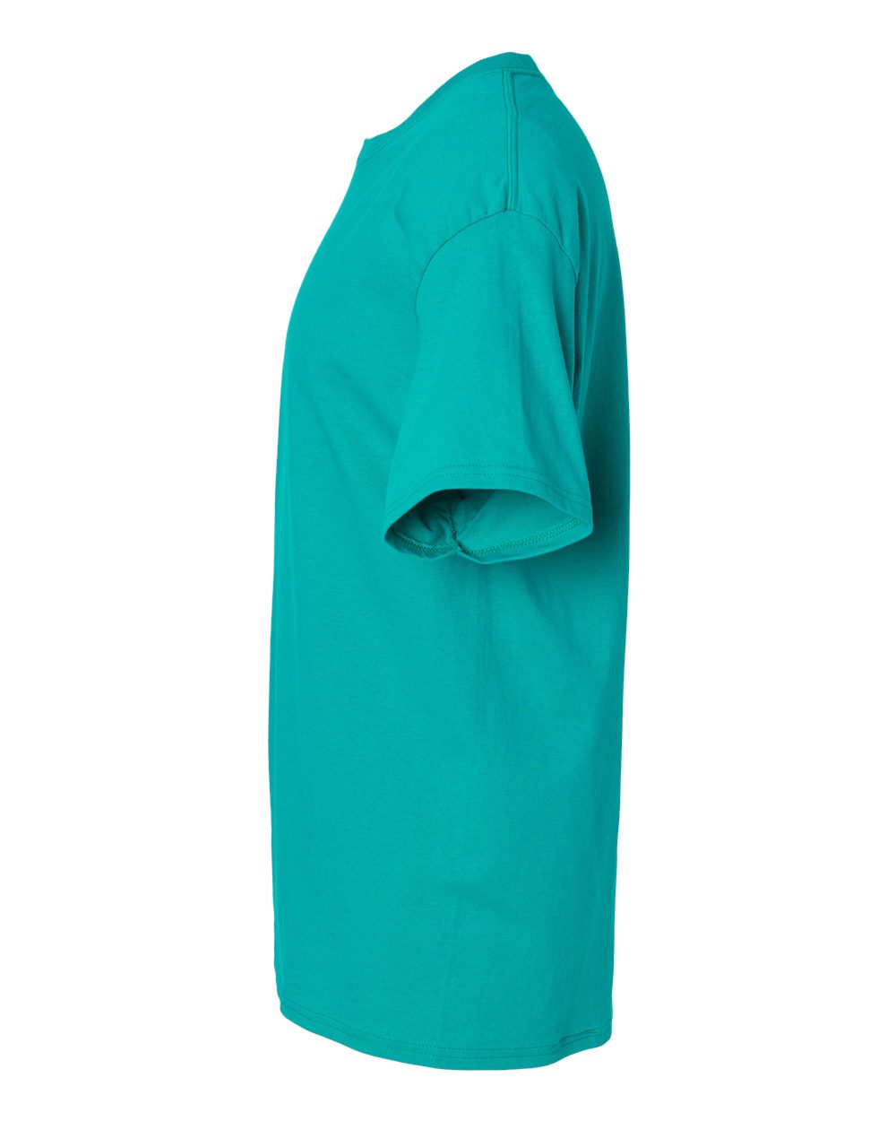 Left View of Athletic Teal Essential-T T-Shirt - 5280