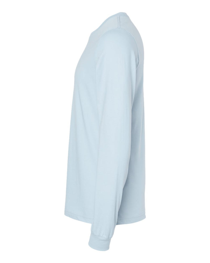 Left View of Baby Blue Jersey Long Sleeve Tee - 3501