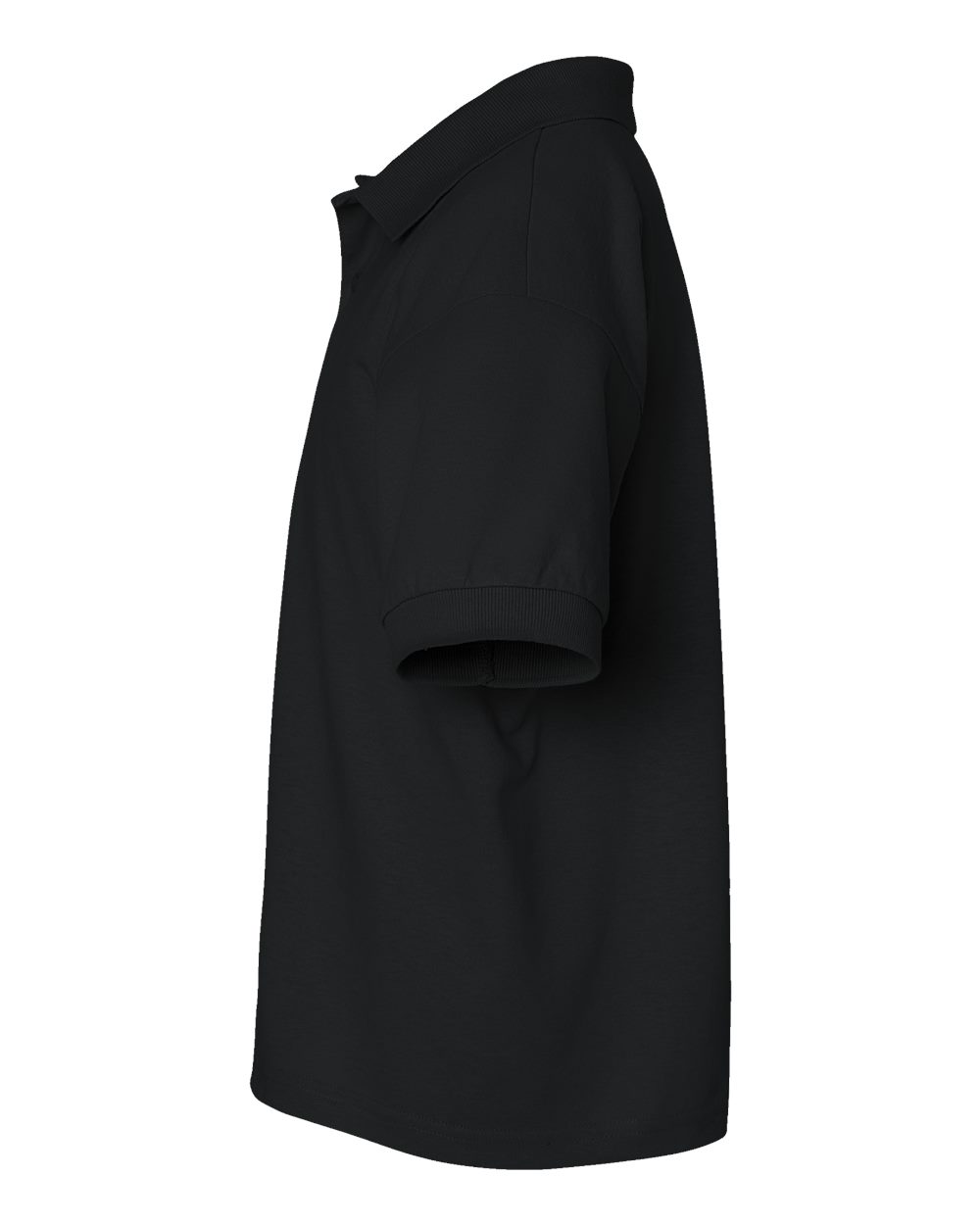 Left View of Black DryBlend® Youth Jersey Polo - 8800B