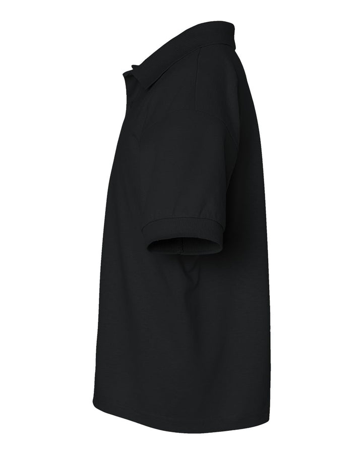 Left View of Black DryBlend® Youth Jersey Polo - 8800B