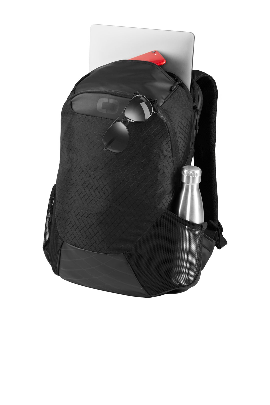 Left View of Black OGIO Basis Pack. 91003