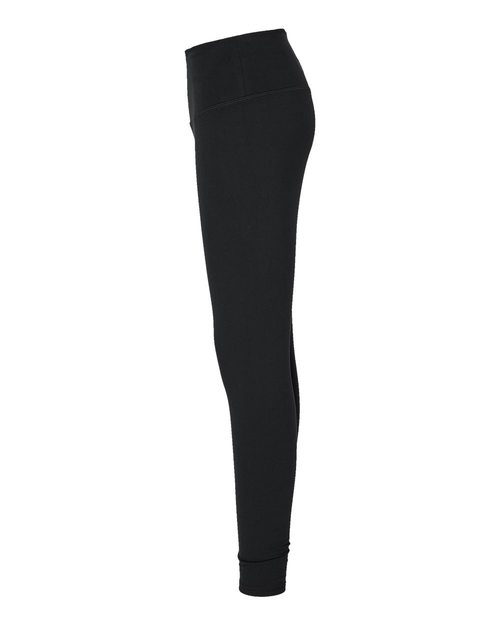 Left View of Black Women's Sport Soft Touch Leggings - CHP120