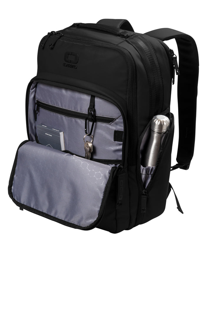 Left View of Blacktop OGIO Commuter XL Pack 91012