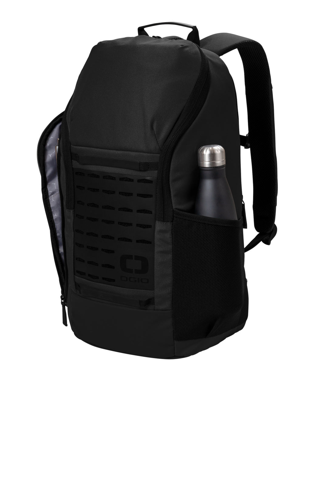 Left View of Blacktop OGIO Surplus Pack 91011