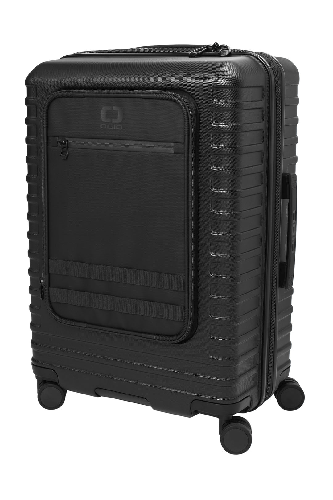 Left View of Blacktop OGIO Utilitarian Medium Checked Spinner 413012